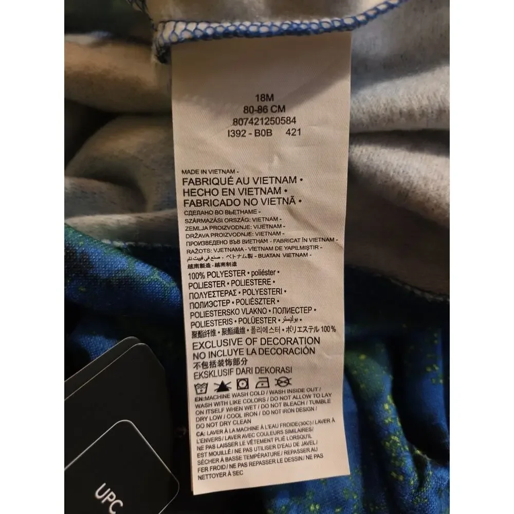 NWT‎ NIKE Futura Kids Hoodie 18 Months Black /Laser Blue